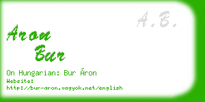 aron bur business card